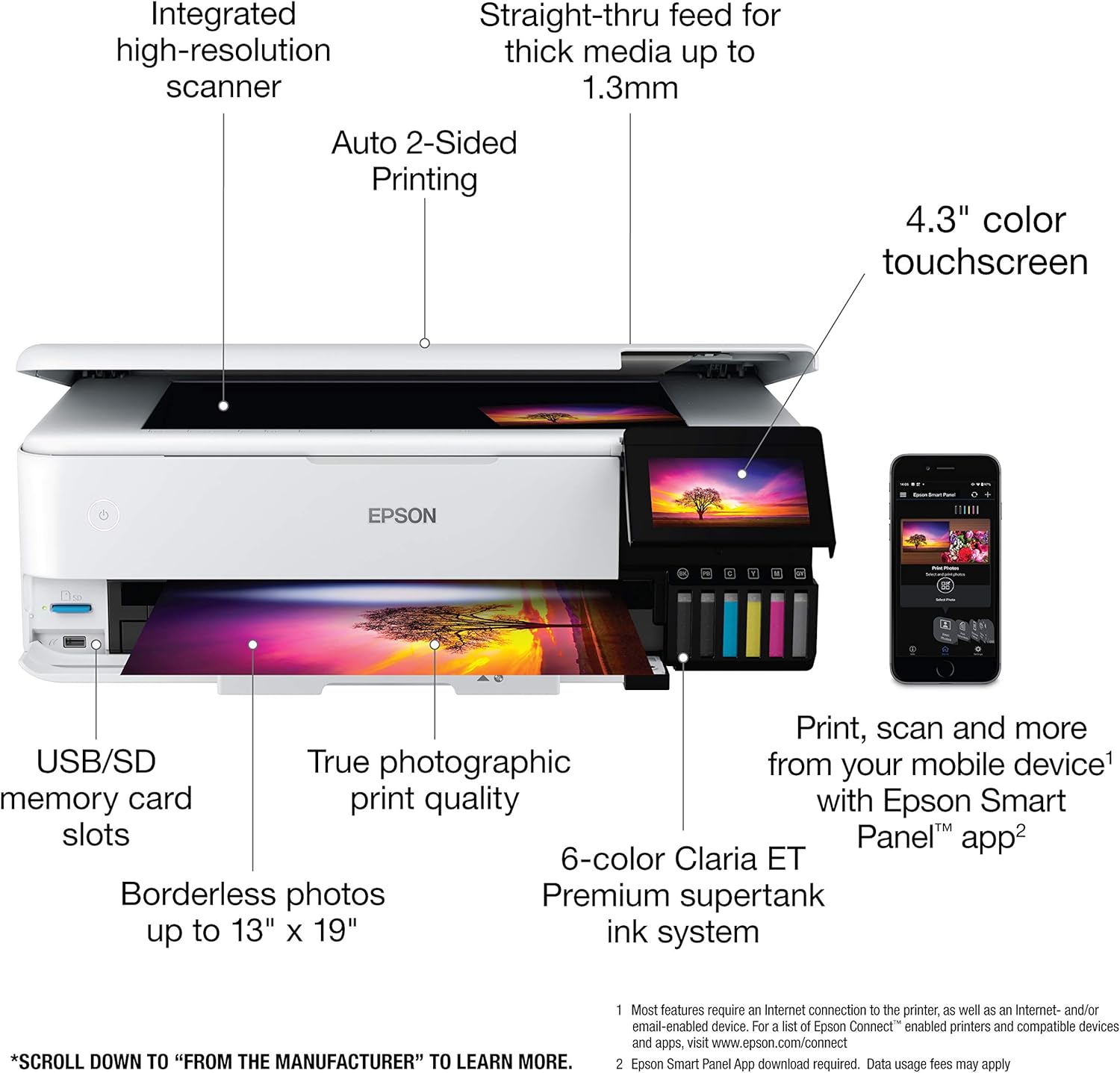 EcoTank Photo ET-8550 All-in-One Wide-format Supertank Printer all product image