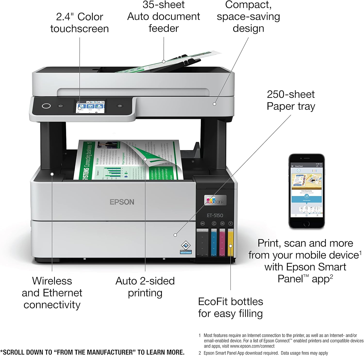 EcoTank Pro ET-5150 Wireless All-in-One Supertank Printer all product image