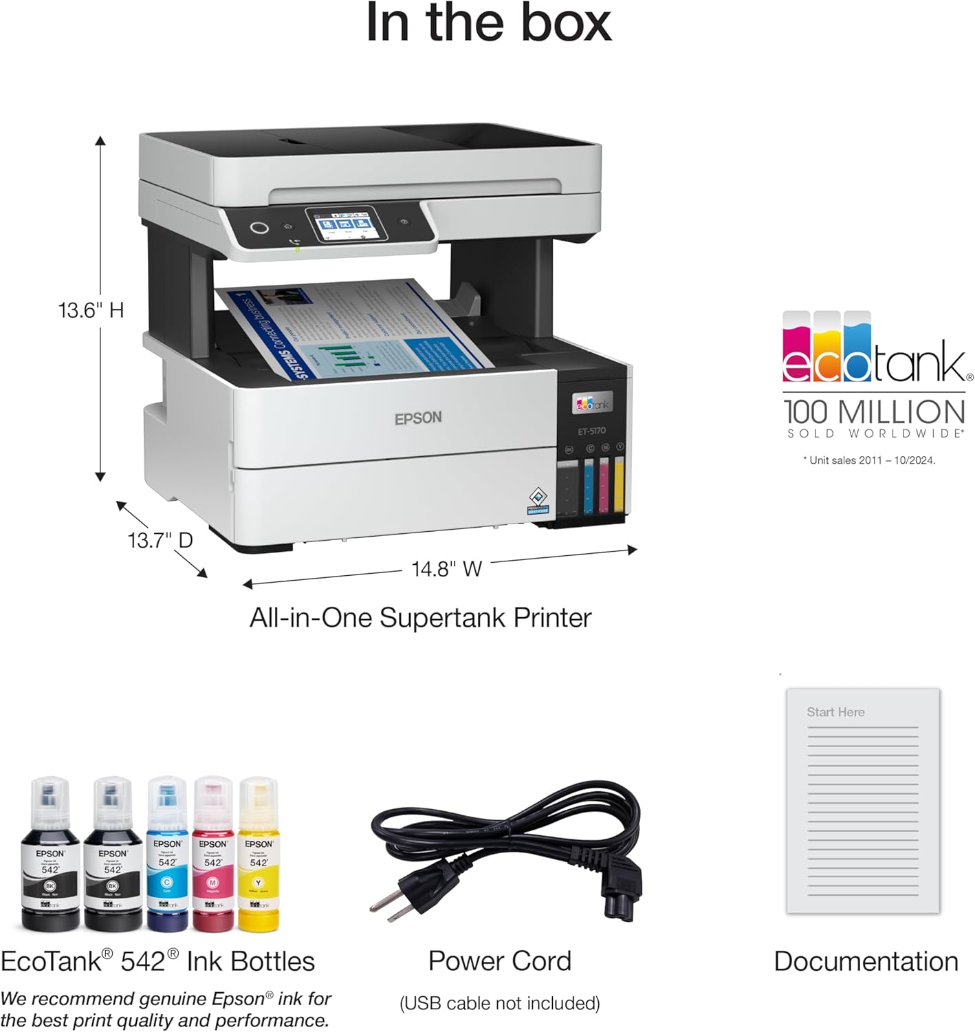 EcoTank Pro ET-5170 Wireless All-in-One Supertank Printer all product image