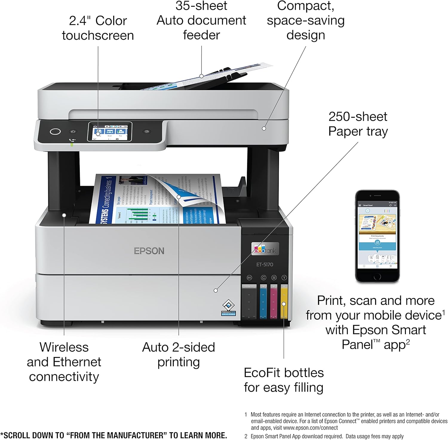 EcoTank Pro ET-5170 Wireless All-in-One Supertank Printer all product image