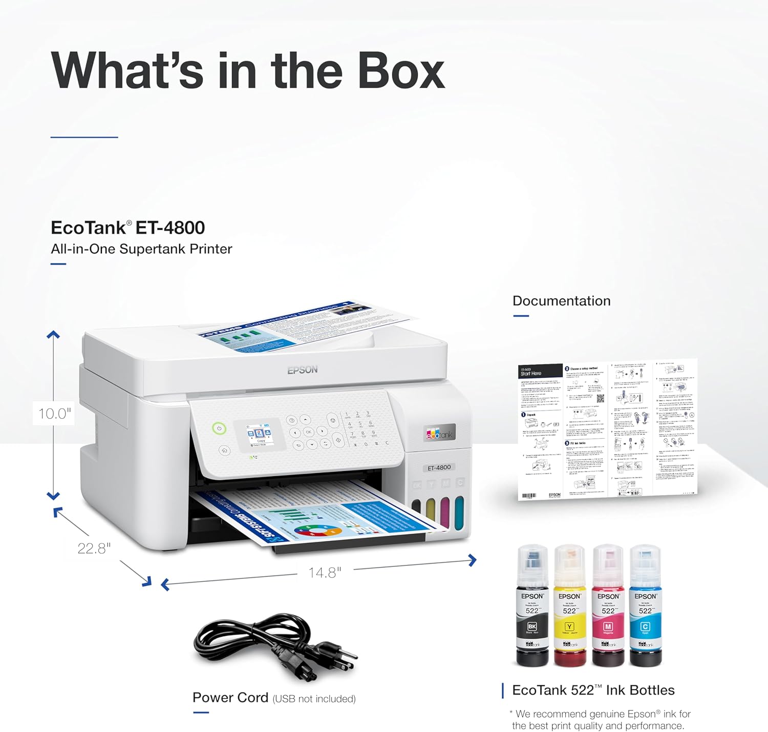 Epson EcoTank ET-4800 Wireless All-in-One Cartridge-Free Supertank Printer all product image