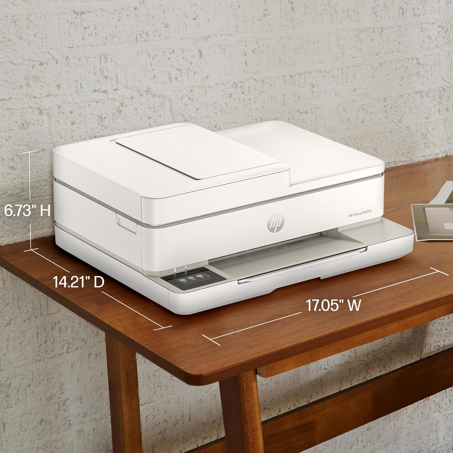 HP Envy 6555e All-in-One Printer with 3 Months of Instant Ink for free with HP+, AI-enabled all product image