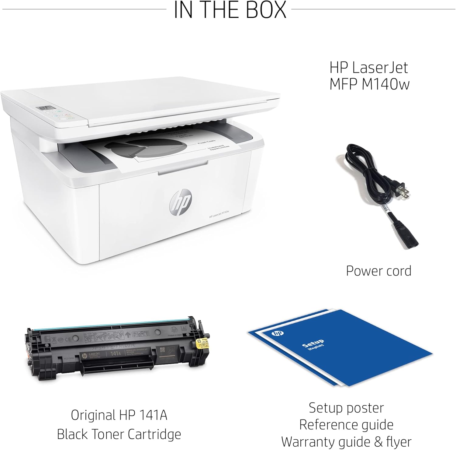 HP LaserJet M140w Wireless Black & White Printer all product image