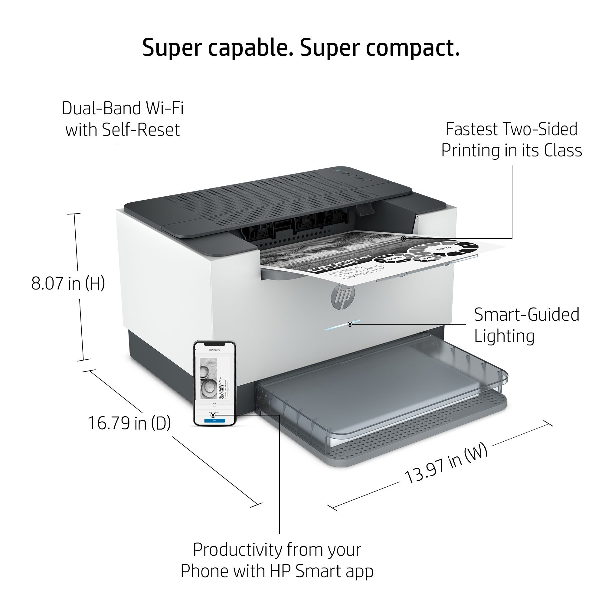 HP LaserJet M209dw Printer all product image