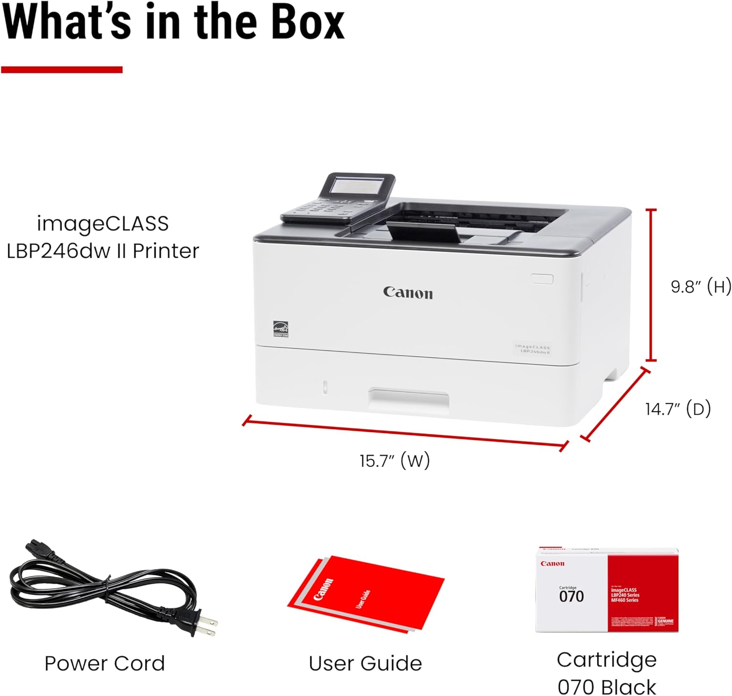 Canon imageCLASS LBP246dw II - Wireless, Duplex Laser Printer With Expandable Paper Capacity all product image