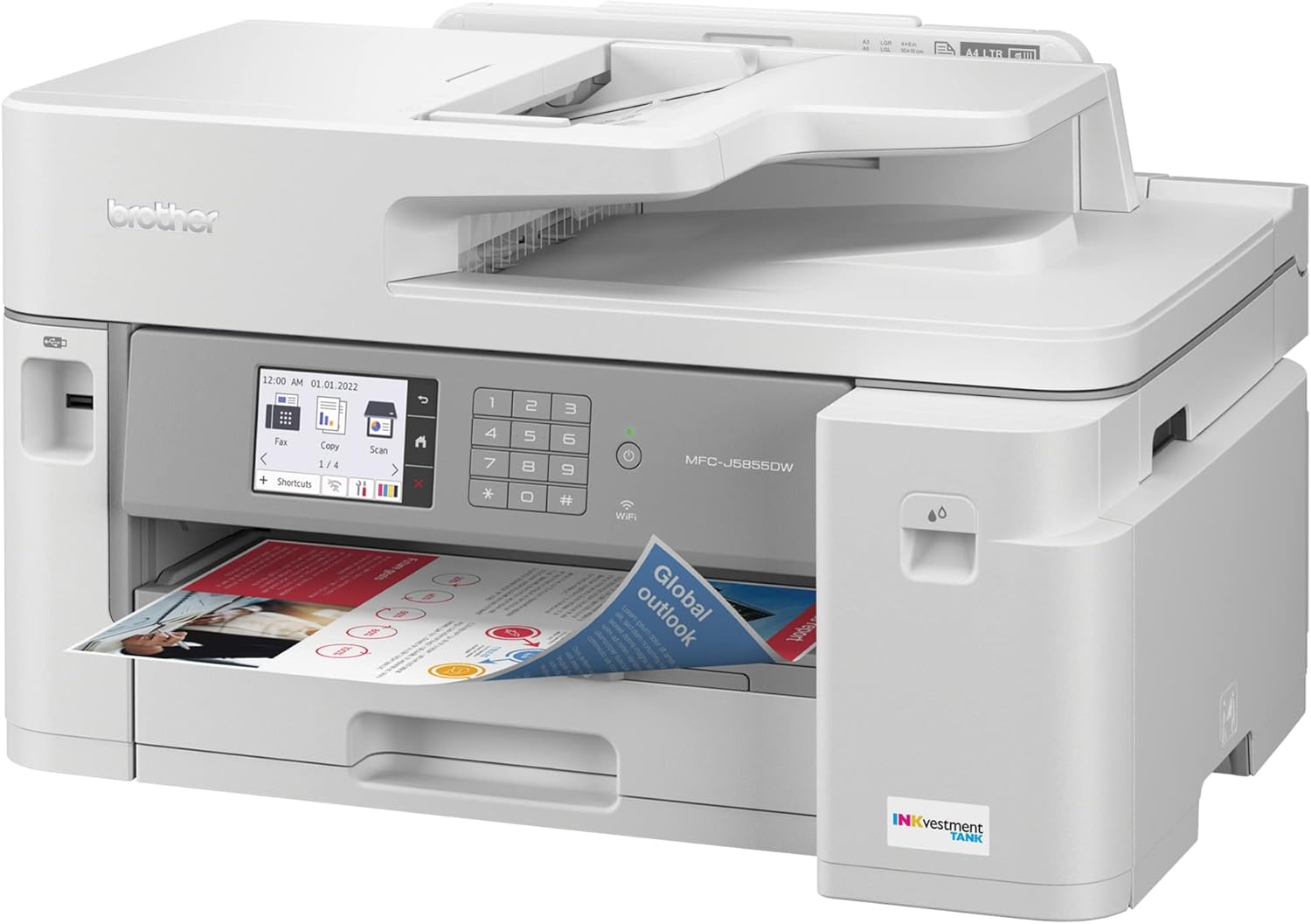 Brother MFC-J5855DW INKvestment Color Inkjet All-In-One Printer all product image