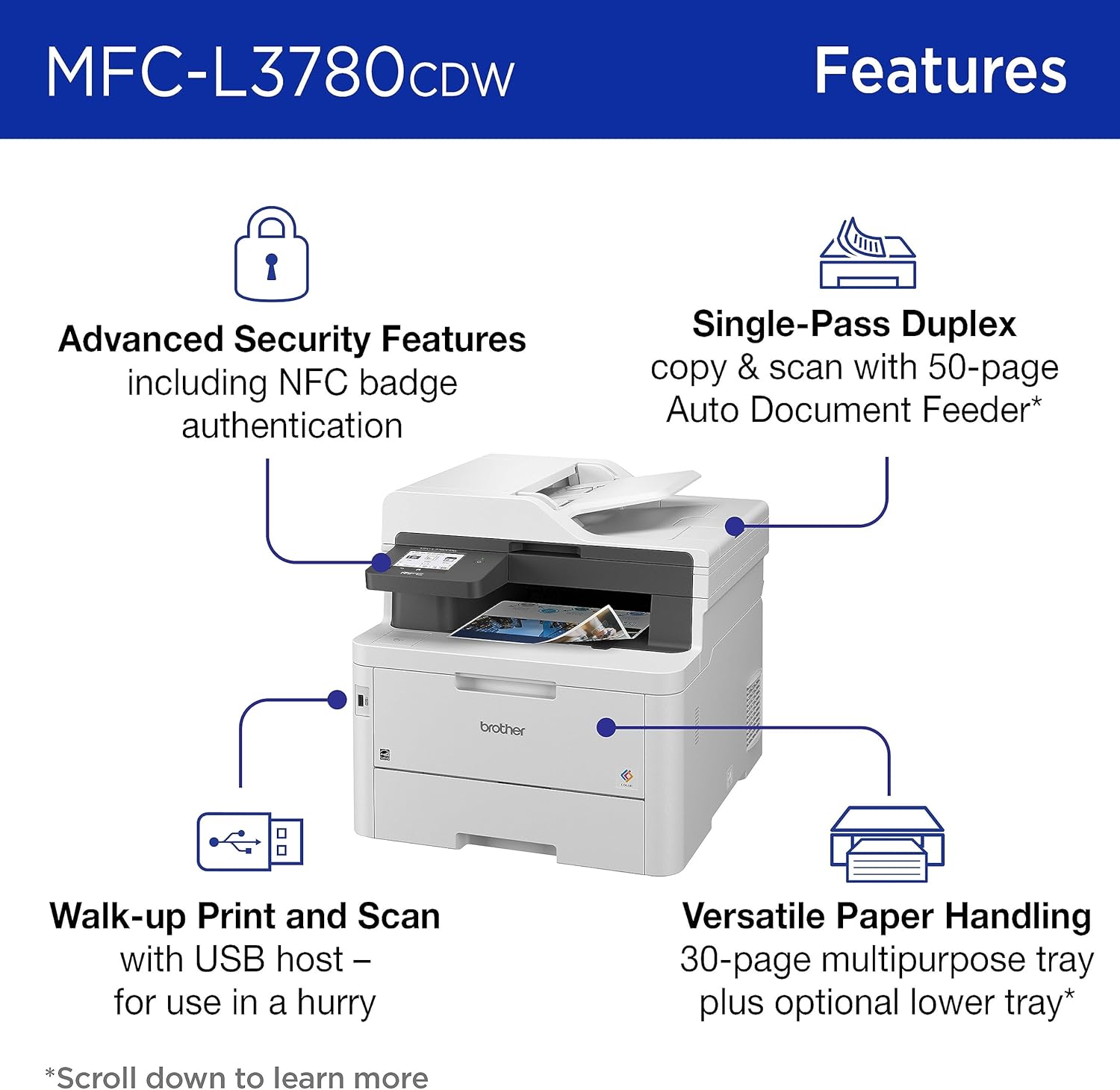 Brother MFC-L3780CDW Digital Color All-in-One Printer all product image